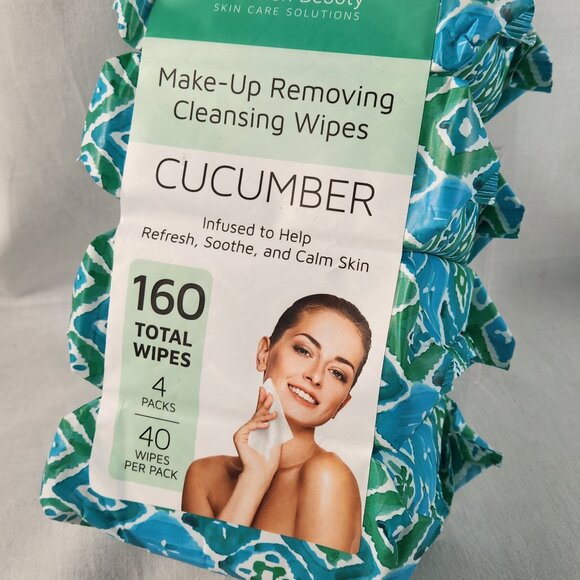 Precision Beauty Make-Up Removing Cleansing Wipes CUCUMBER 4 Packs = 160 NEW - Picture 2 of 7